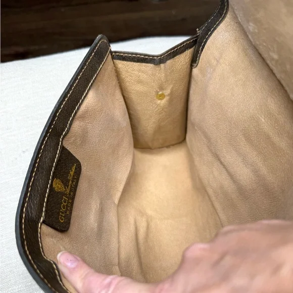 Authentic Gucci clutch converted into a crossbody bag brown monogram canvas - Picture 15 of 16